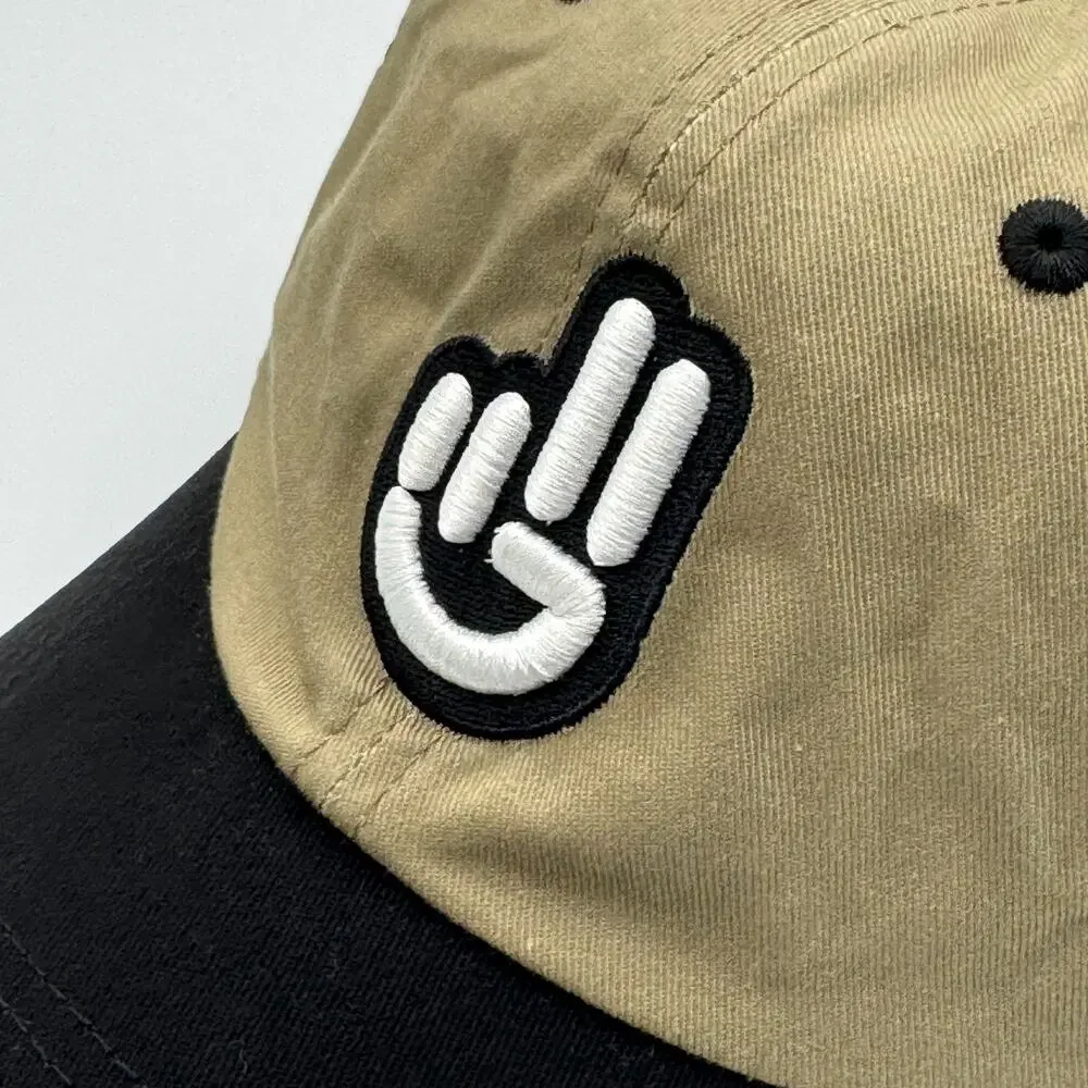 Jeep Wave Twill Embroidered Hat Cap Adjustable Strap Back Khaki Black